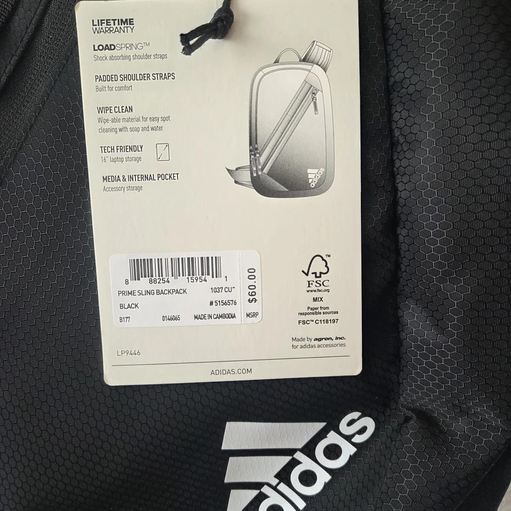 Adidas Black Minimalist Backpack - Picture 3 of 6